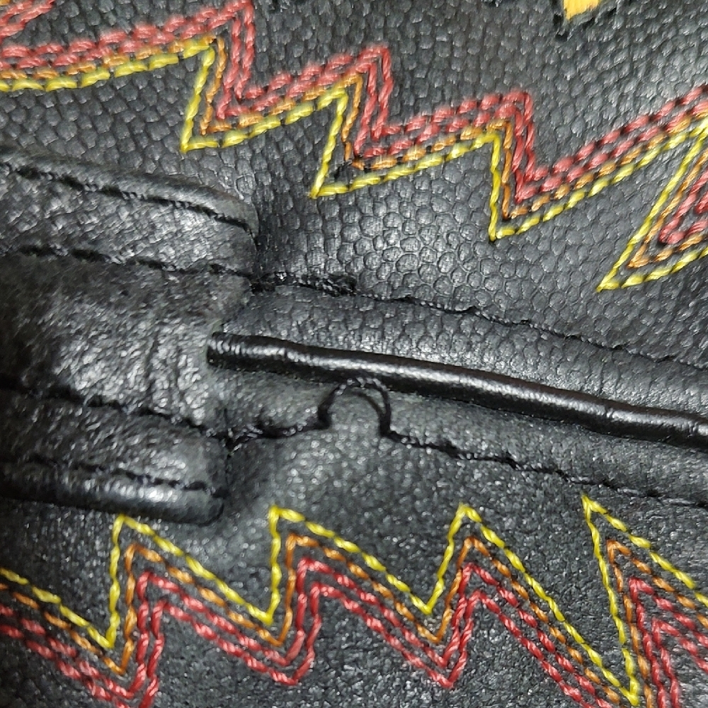 Dan Post Kids Western Boots - Black and Red with Yellow Accents - Picture 11 of 16